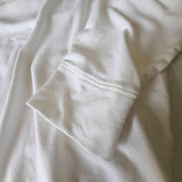 Zenergy by Chico's White V back Sweatshirt Top Stitching detail size 2 or 12 - Picture 5 of 12